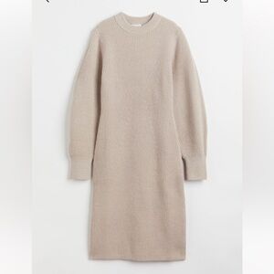 Taupe knit minimal sweater dress- size medium NWOT
